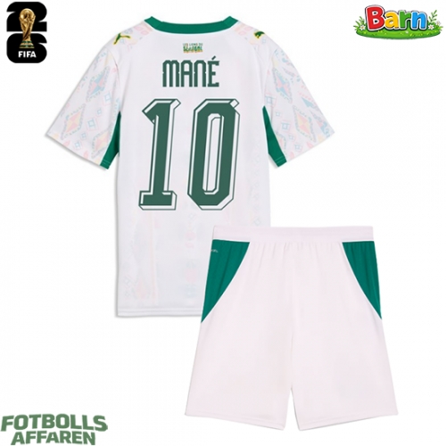 Senegal Sadio Mane #10 Hemmaställ Barn VM 2026 Kortärmad (+ Korta byxor)